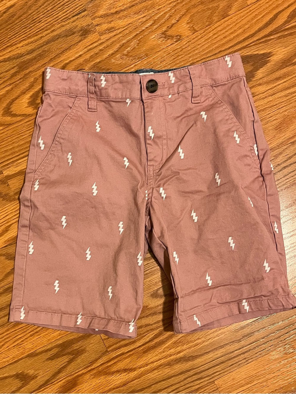 Cat & Jack Dusty Rose Lightning-Print Shorts